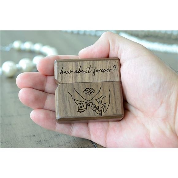 Engagement Ring Box for Proposal, Pocket Size (How About Forever Pinky Promise) - Picture 6 of 6